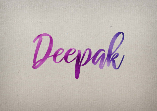 Free photo of Deepak Watercolor Name DP