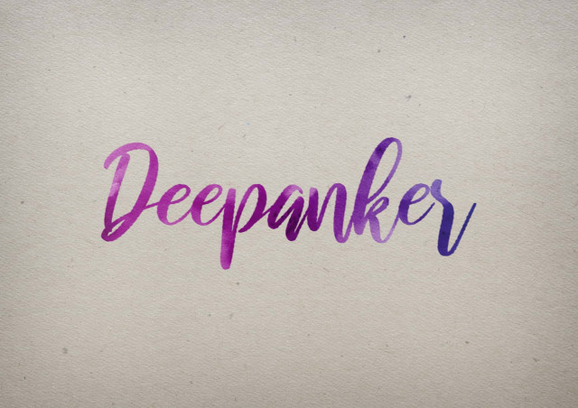 Free photo of Deepanker Watercolor Name DP