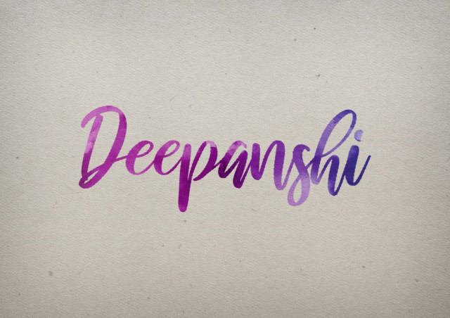 Free photo of Deepanshi Watercolor Name DP