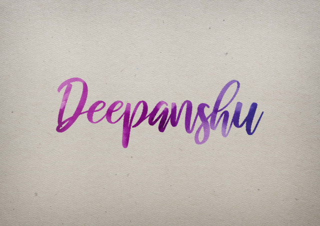 Free photo of Deepanshu Watercolor Name DP