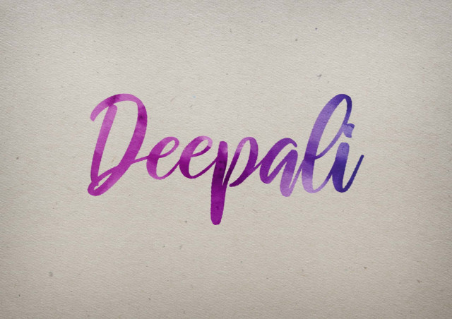 Free photo of Deepali Watercolor Name DP