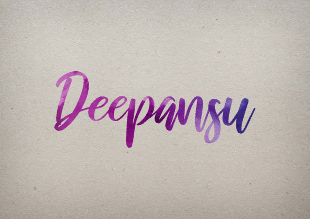 Free photo of Deepansu Watercolor Name DP