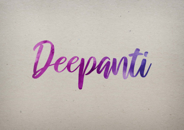 Free photo of Deepanti Watercolor Name DP