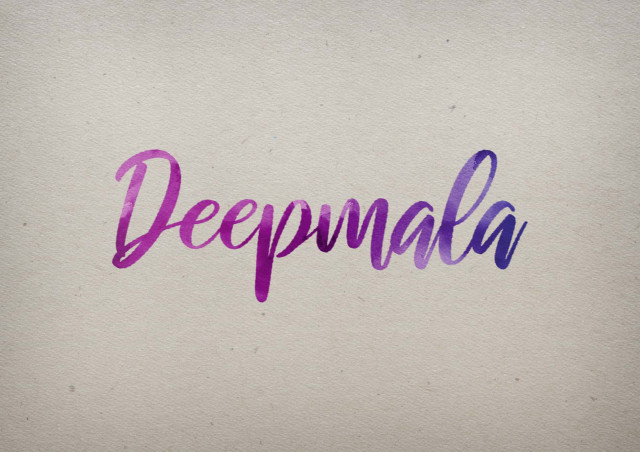 Free photo of Deepmala Watercolor Name DP