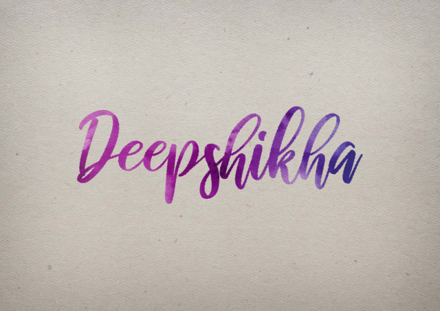 Free photo of Deepshikha Watercolor Name DP