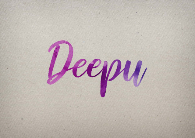 Free photo of Deepu Watercolor Name DP
