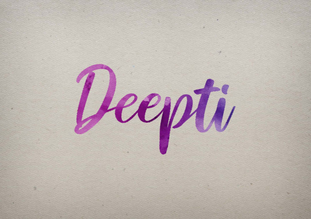 Free photo of Deepti Watercolor Name DP