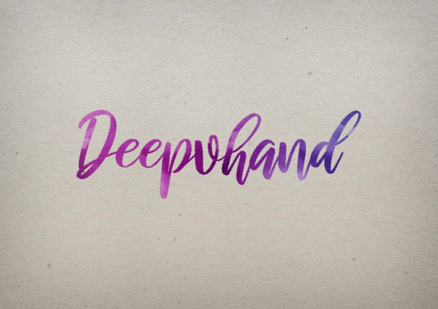 Free photo of Deepvhand Watercolor Name DP