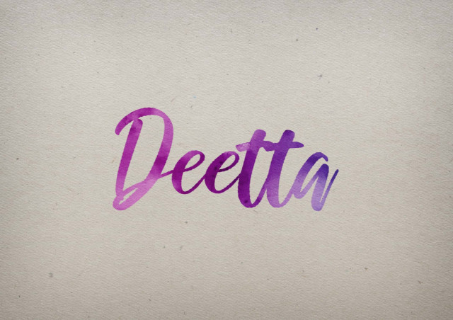 Free photo of Deetta Watercolor Name DP