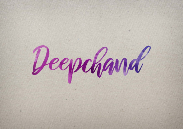 Free photo of Deepchand Watercolor Name DP