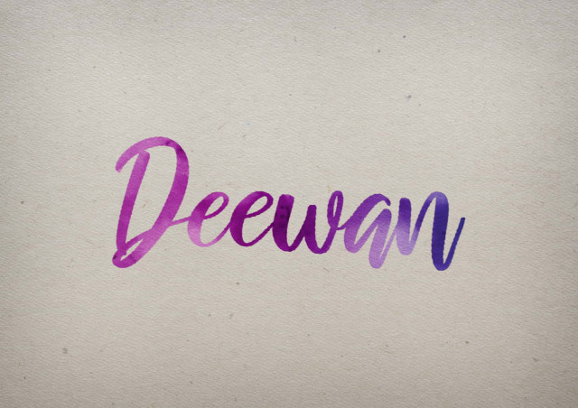 Free photo of Deewan Watercolor Name DP