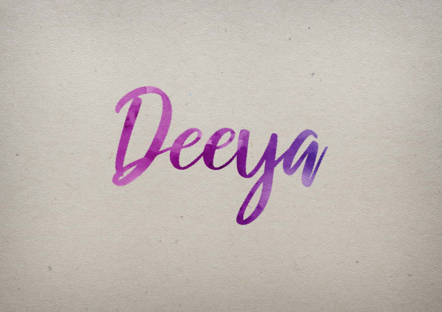 Free photo of Deeya Watercolor Name DP