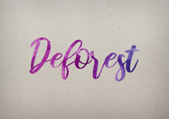 Free photo of Deforest Watercolor Name DP