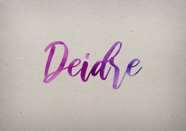 Free photo of Deidre Watercolor Name DP