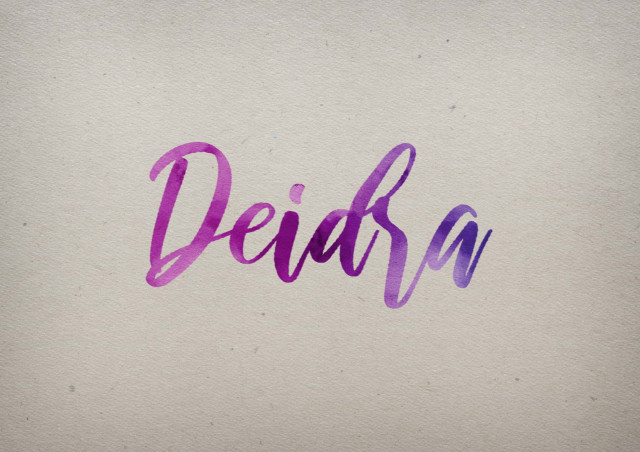 Free photo of Deidra Watercolor Name DP