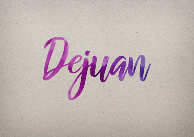 Free photo of Dejuan Watercolor Name DP