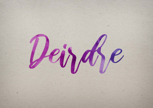 Free photo of Deirdre Watercolor Name DP