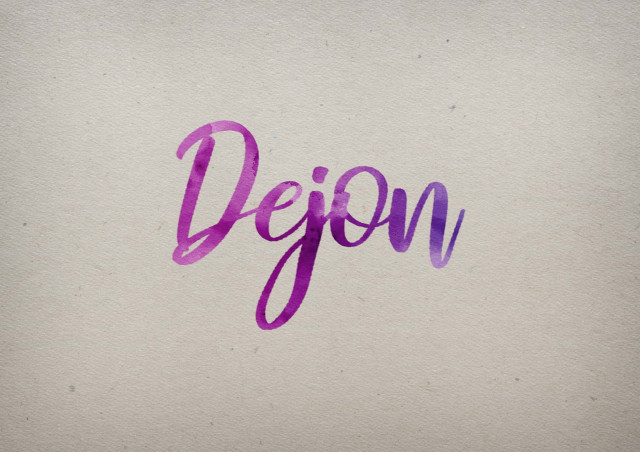 Free photo of Dejon Watercolor Name DP