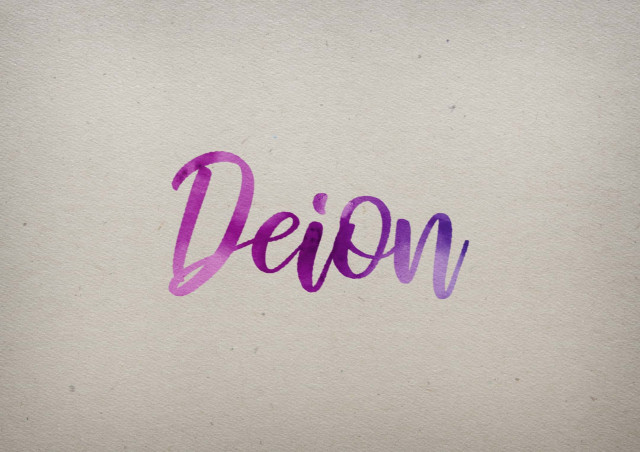 Free photo of Deion Watercolor Name DP