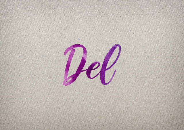 Free photo of Del Watercolor Name DP