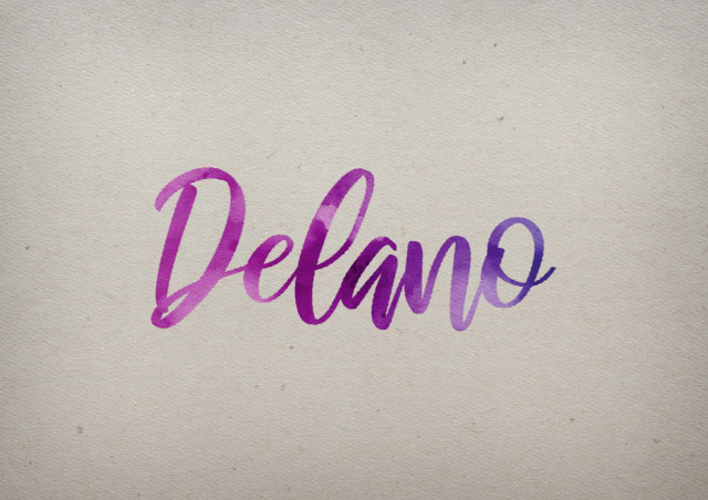 Free photo of Delano Watercolor Name DP
