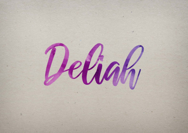 Free photo of Deliah Watercolor Name DP