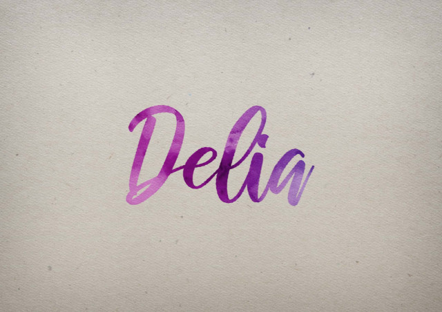 Free photo of Delia Watercolor Name DP