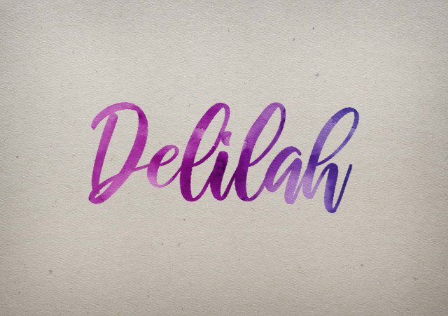 Free photo of Delilah Watercolor Name DP