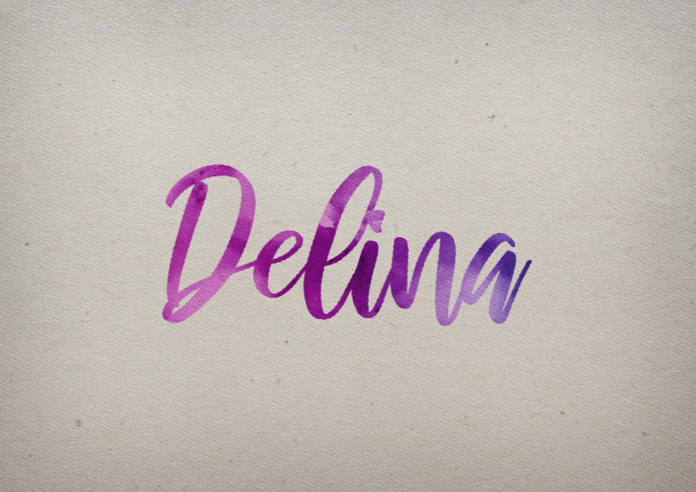 Free photo of Delina Watercolor Name DP