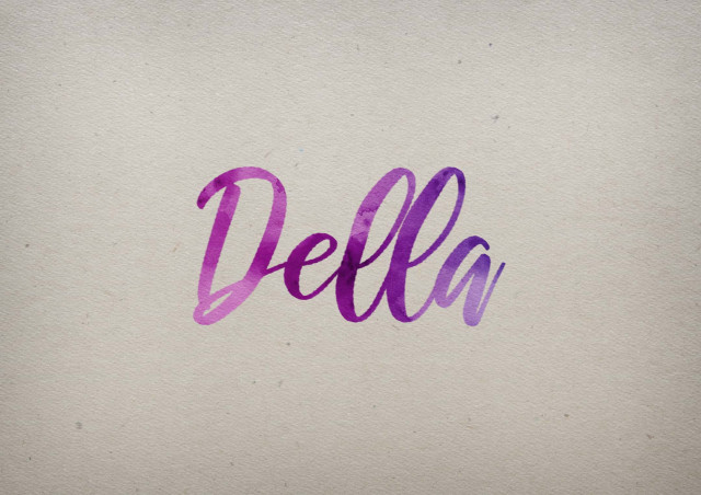 Free photo of Della Watercolor Name DP
