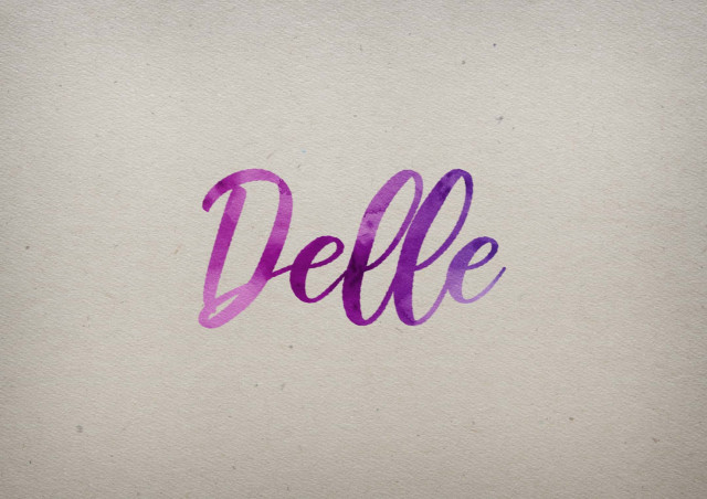 Free photo of Delle Watercolor Name DP