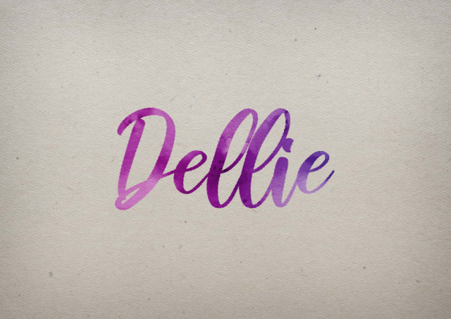 Free photo of Dellie Watercolor Name DP