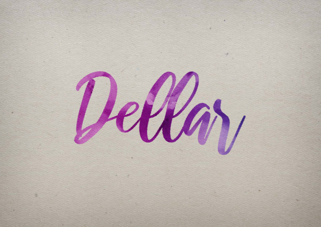 Free photo of Dellar Watercolor Name DP