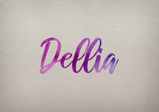Free photo of Dellia Watercolor Name DP