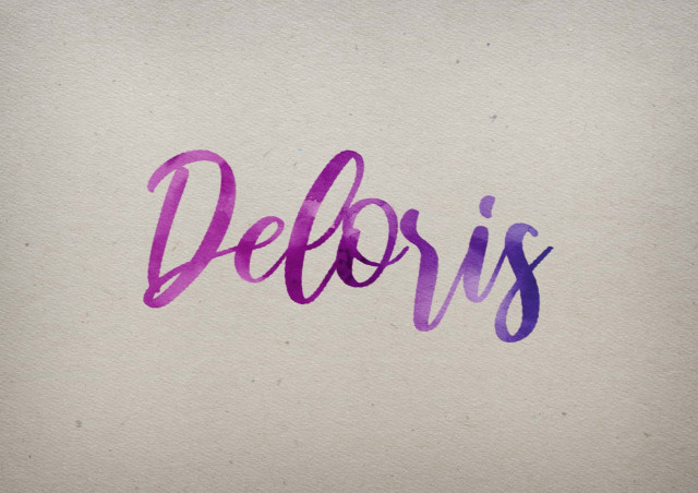 Free photo of Deloris Watercolor Name DP