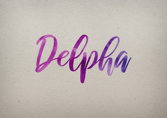 Free photo of Delpha Watercolor Name DP