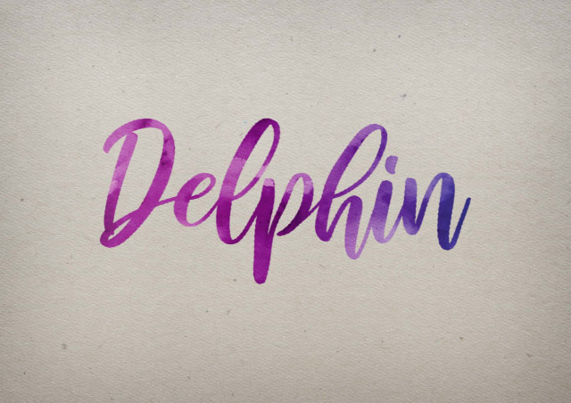 Free photo of Delphin Watercolor Name DP