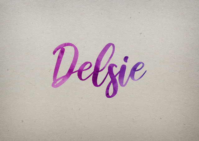 Free photo of Delsie Watercolor Name DP