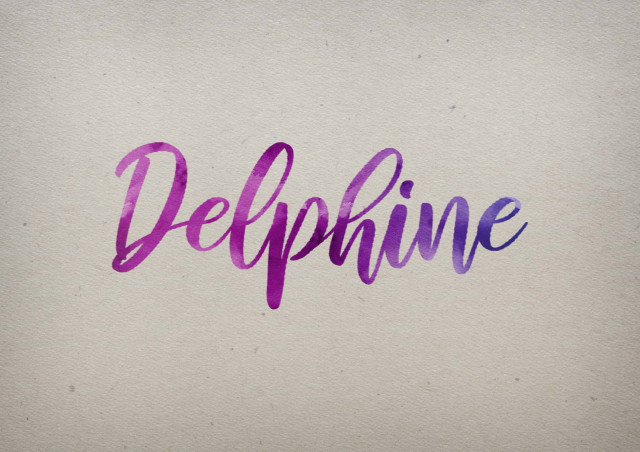 Free photo of Delphine Watercolor Name DP
