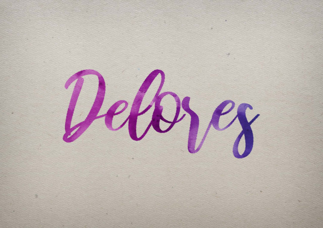 Free photo of Delores Watercolor Name DP