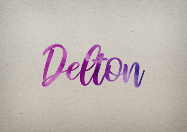 Free photo of Delton Watercolor Name DP