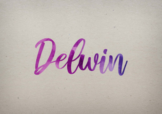 Free photo of Delwin Watercolor Name DP