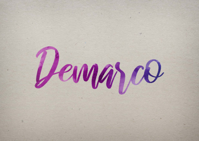 Free photo of Demarco Watercolor Name DP