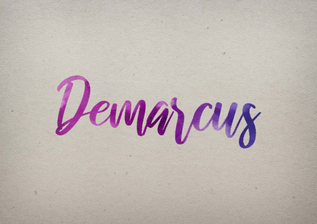 Free photo of Demarcus Watercolor Name DP