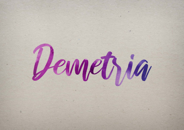 Free photo of Demetria Watercolor Name DP