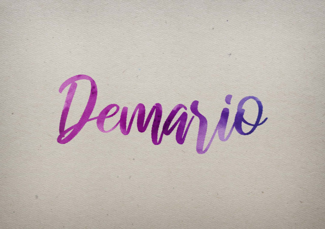 Free photo of Demario Watercolor Name DP