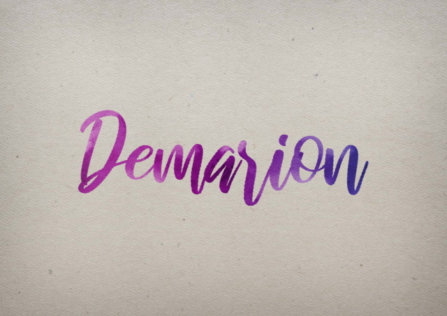 Free photo of Demarion Watercolor Name DP