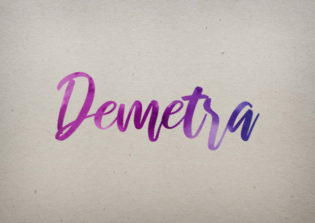 Free photo of Demetra Watercolor Name DP