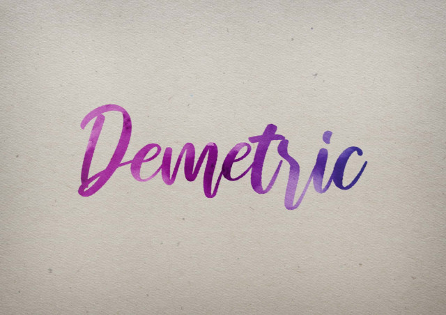 Free photo of Demetric Watercolor Name DP