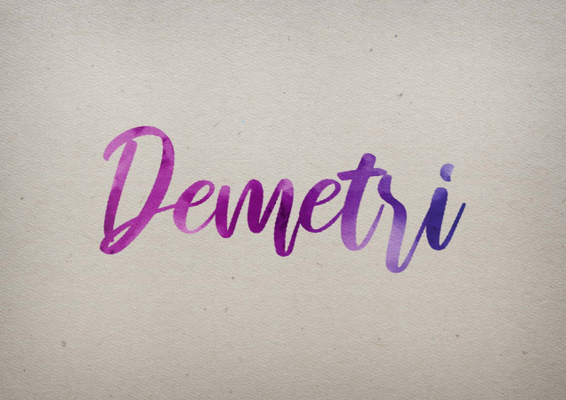 Free photo of Demetri Watercolor Name DP